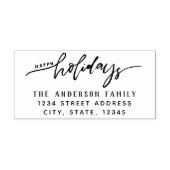 Prettige feestdagen Stijlvol script Zelfinktende Stempel (Design)