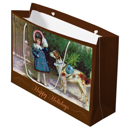 prettige feestdagen stijlvolle  cadeautas (Voorkant Gekanteld)