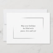 Prettige feestdagen Stijlvolle moderne minimalisti Feestdagenkaart (Achterkant)