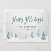 Prettige feestdagen Stijlvolle rustieke land winte Feestdagenkaart (Voorkant)