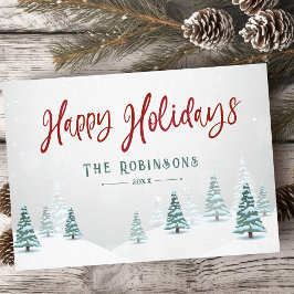 Prettige feestdagen Stijlvolle rustieke land winte Feestdagenkaart