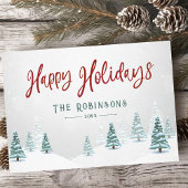 Prettige feestdagen Stijlvolle rustieke land winte Feestdagenkaart