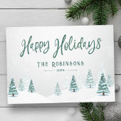 Prettige feestdagen Stijlvolle rustieke land winte Feestdagenkaart