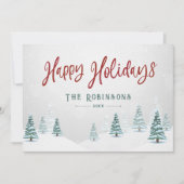 Prettige feestdagen Stijlvolle rustieke land winte Feestdagenkaart (Voorkant)