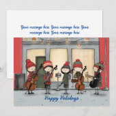 Prettige feestdagen Straatmuzikanten Feestdagenkaart (Voorkant / Achterkant)