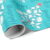 Prettige feestdagen Strand Cadeaupapier (Rol Hoek)