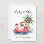 Prettige Feestdagen Strand Kerstmis Feestdagenkaart (Voorkant)