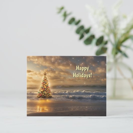 Prettige feestdagen Strand Kustoceaan (Staand voorkant)