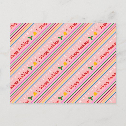 Prettige feestdagen Strepen (Voorkant)