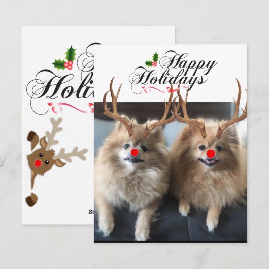 prettige feestdagen Sushi- en Sunday Holiday-kaart Feestdagenkaart (Voorkant / Achterkant)