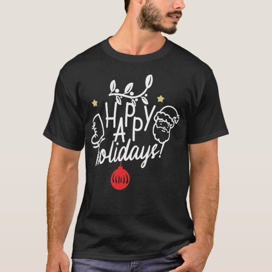 prettige feestdagen t-shirt (Voorkant)