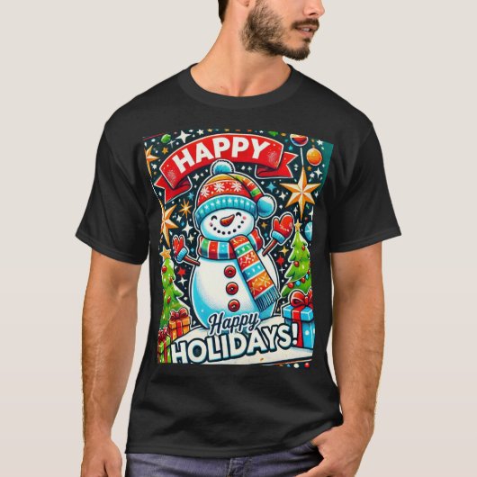 Prettige feestdagen T-shirt ontwerp (Voorkant)