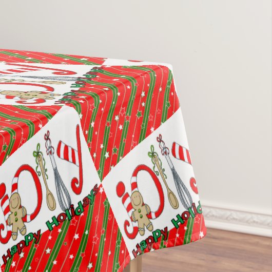 Prettige feestdagen Tafelkleed, Vrolijk Kerstfeest Tafelkleed (Voorbeeld)