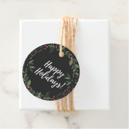 Prettige feestdagen Tags voor Favor Bedankjes Labels