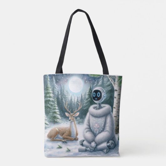 PRETTIGE FEESTDAGEN Tas AI Robot Winter (Achterkant)