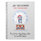 Prettige feestdagen Teacher Custom, Best (titel) O Notitieboek (Voorkant)