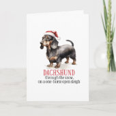 Prettige feestdagen Teckel grappige kerst (Voorkant)