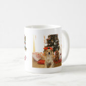 prettige feestdagen Teddy Bear-kerstfotoscript Koffiemok (Voorkant rechts)