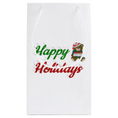 prettige feestdagen Teddy Bear-kerstscript Klein Cadeauzakje (Achterkant)
