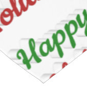 prettige feestdagen Teddy Bear-kerstscript Tafelkleed (Gekanteld)