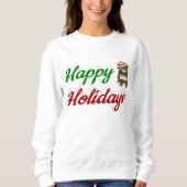 prettige feestdagen Teddy Bear-kerstscript Trui (Voorkant)