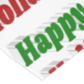 prettige feestdagen teddy Bear-kersttypografie Tafelkleed (Gekanteld)