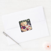 Prettige feestdagen Teddy Bear Sticker (Envelop)