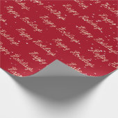 prettige feestdagen tekst en sneeuwvlokken cadeaupapier (Hoek)