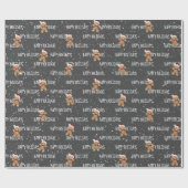 prettige feestdagen tekst met Gingerbrood Man Cadeaupapier (Vlak)