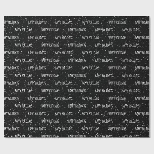 prettige feestdagen tekst met sneeuwvlokken cadeaupapier (Vlak)