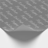 prettige feestdagen tekst op grijs cadeaupapier (Hoek)