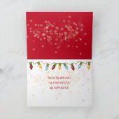 prettige feestdagen tekst op het strand kaart (Binnen)