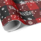 PRETTIGE FEESTDAGEN Tekst op Plaid Cadeaupapier (Rol Hoek)
