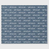 prettige feestdagen tekst over sterren cadeaupapier (Vlak)