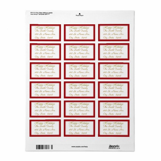 prettige feestdagen tekstontwerp etiket (Full Sheet)