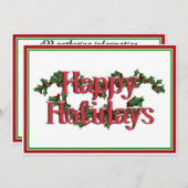 prettige feestdagen tekstontwerp feestdagenkaart (Voorkant / Achterkant)