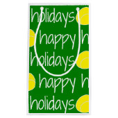 prettige feestdagen Tennis Thed Gift Bag Klein Cadeauzakje (Voorkant)