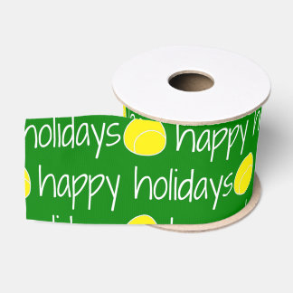 prettige feestdagen Tennis Theren Ribbon Grosgrain Lint
