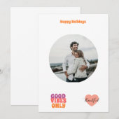 Prettige feestdagen Test Save The Date (Voorkant / Achterkant)