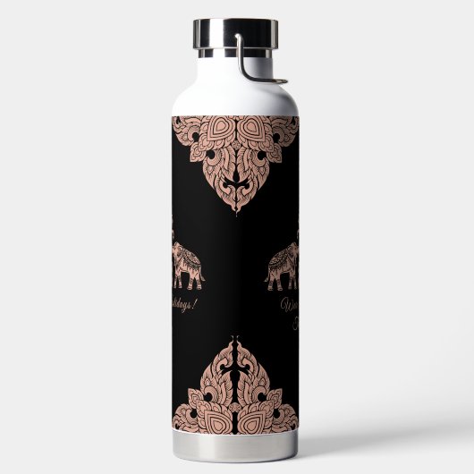 Prettige feestdagen Thailand Elephant Waterfles (Links)