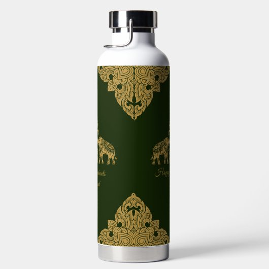 Prettige feestdagen Thailand Elephant Waterfles (Rechts)