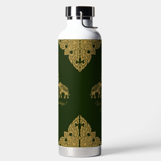 Prettige feestdagen Thailand Elephant Waterfles (Links)