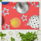 prettige feestdagen theedoek (Gevouwen)