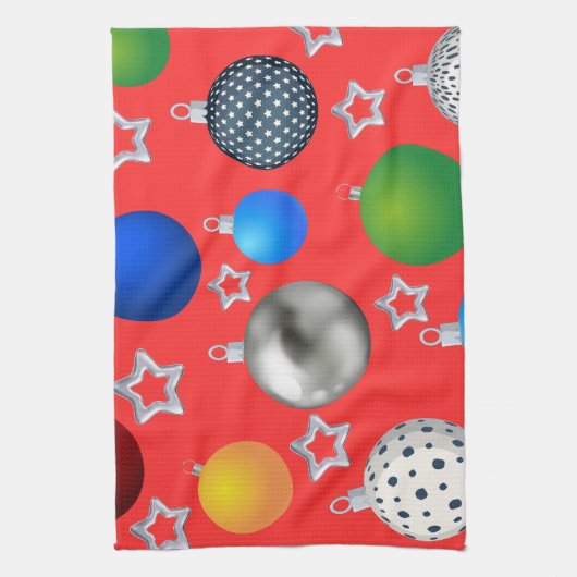 prettige feestdagen theedoek (Verticaal)