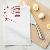 prettige feestdagen theedoek (Quarter Fold)