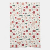 prettige feestdagen theedoek (Verticaal)