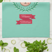 prettige feestdagen! theedoek (Gevouwen)