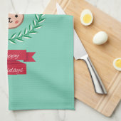 prettige feestdagen! theedoek (Quarter Fold)