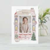 prettige feestdagen thuis frame wenskaart feestdagenkaart (Staand voorkant)