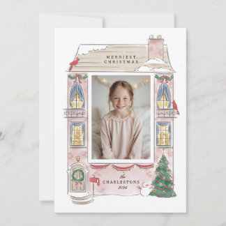 prettige feestdagen thuis frame wenskaart feestdagenkaart